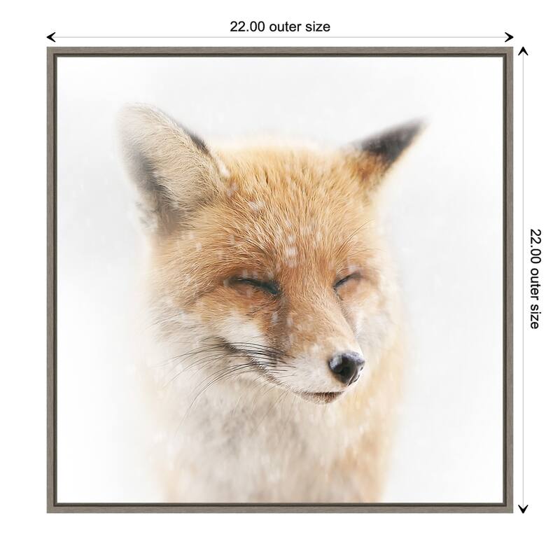 Satisfied Fox by Doris Reindl Framed Canvas Wall Art