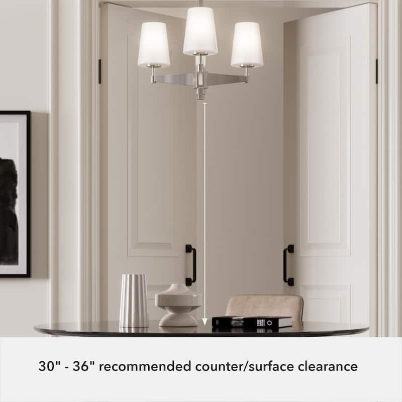 Hunter Nolita Chandelier - Entry, Dining Room, Living Room, Bedroom - Modern, Transitional - Glass Shades