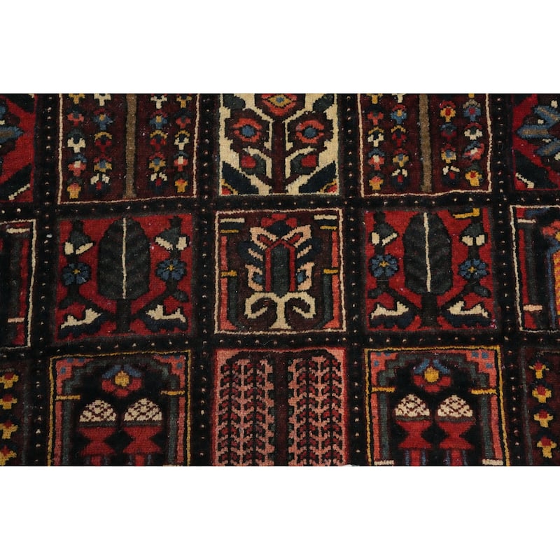 Hand Knotted Oriental 100% Wool Carpet Traditional Geometric Red Bakhtiari Area Rug - 14' 10'' X 11' 0''