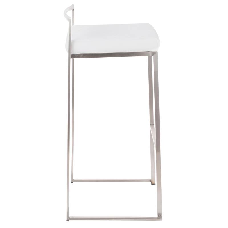 Silver Orchid Forrest Stainless Steel Stackable Fully Welded Bar Stool (Set of 3)