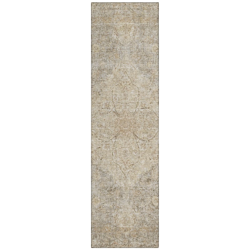 Machine Washable Indoor/Outdoor Traditional Global Chantille Rug