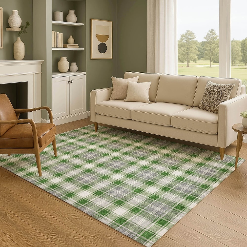 Premium Washable Super Soft Christmas Plaid Mayfield Rug
