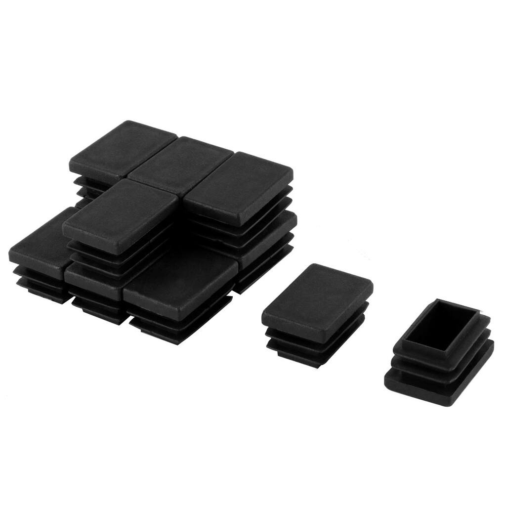 12 Pcs Blanking End Tube Caps Inserts Pipe Plug Bung 2" x 0.78" - Black