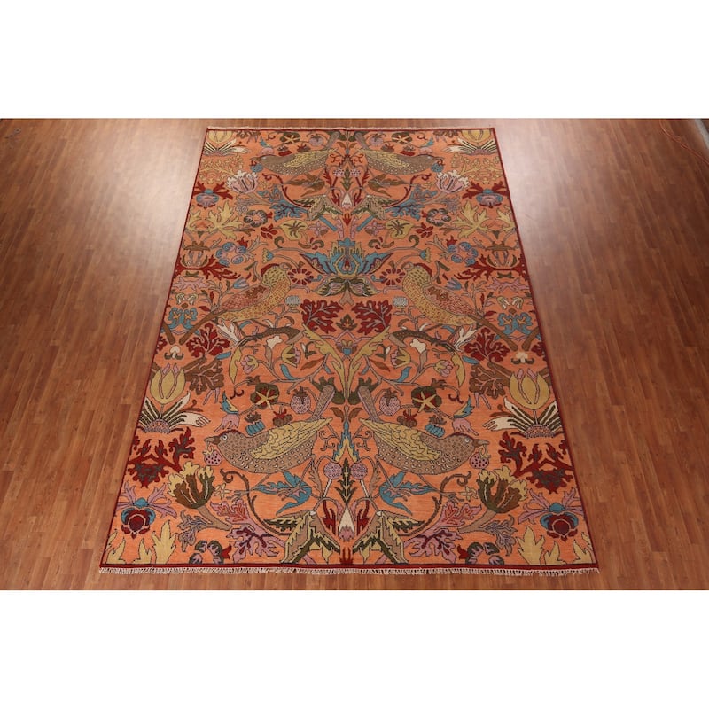 Animals Design Ziegler Indian Large Area Rug Handmade Wool Carpet - 9'10"x 13'11"