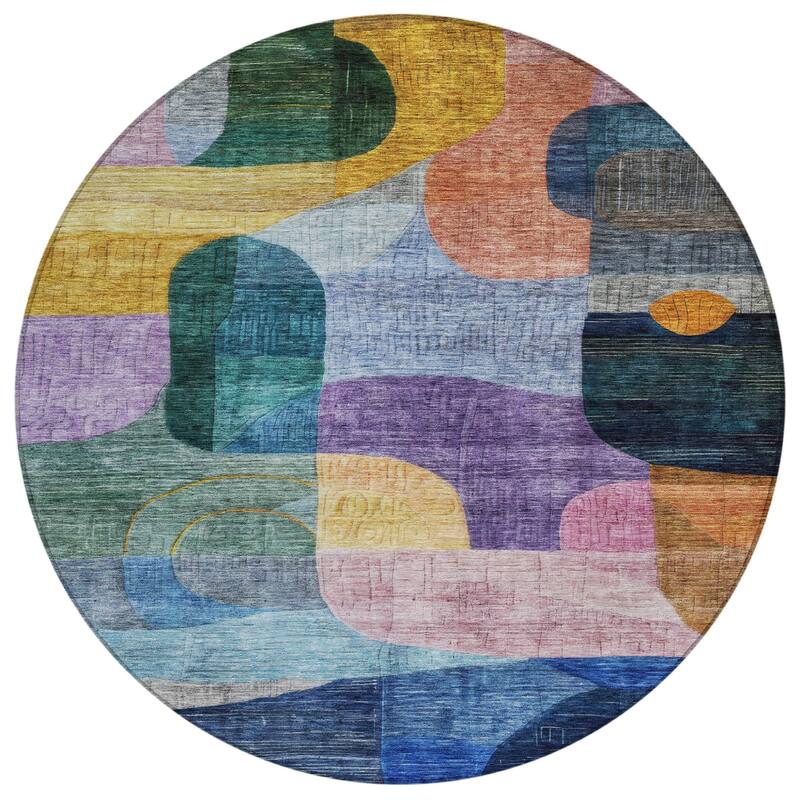 HomeRoots Abstract Transitional Rectangle Outdoor Rug