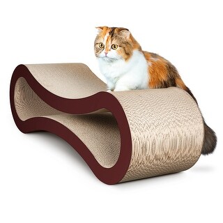 Infinity Shape Cat Scratcher Cardboard Lounge Bed Cat Scratching