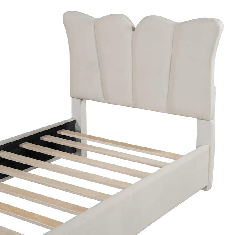 Upholstered Platform Bed Velvet Upholstered Bed