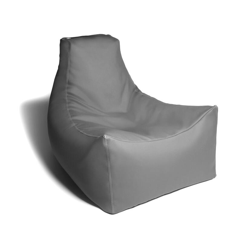 Jaxx Juniper Premium Vinyl Classroom Bean Bag Chair - Grey