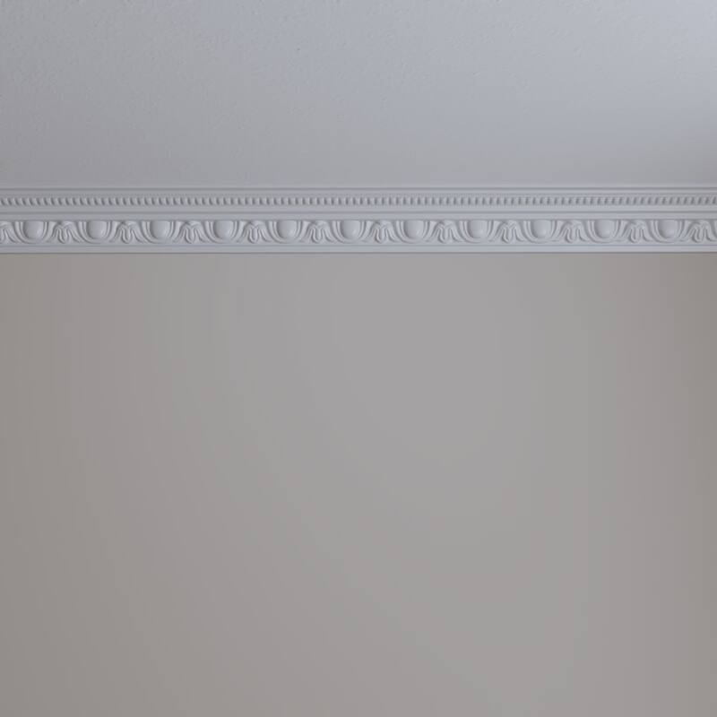 Traditional Egg & Dart with Beads Crown Moulding - 3 1/4"H x 2 3/4"P x 4 3/8"F x 94 1/2"L
