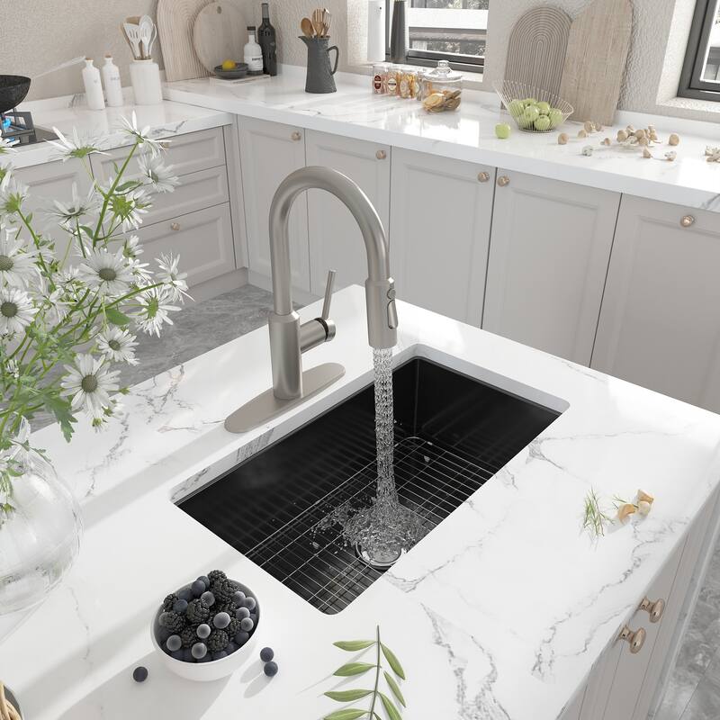 3-Function Single Handle Pull Down Sprayer Kitchen Faucet
