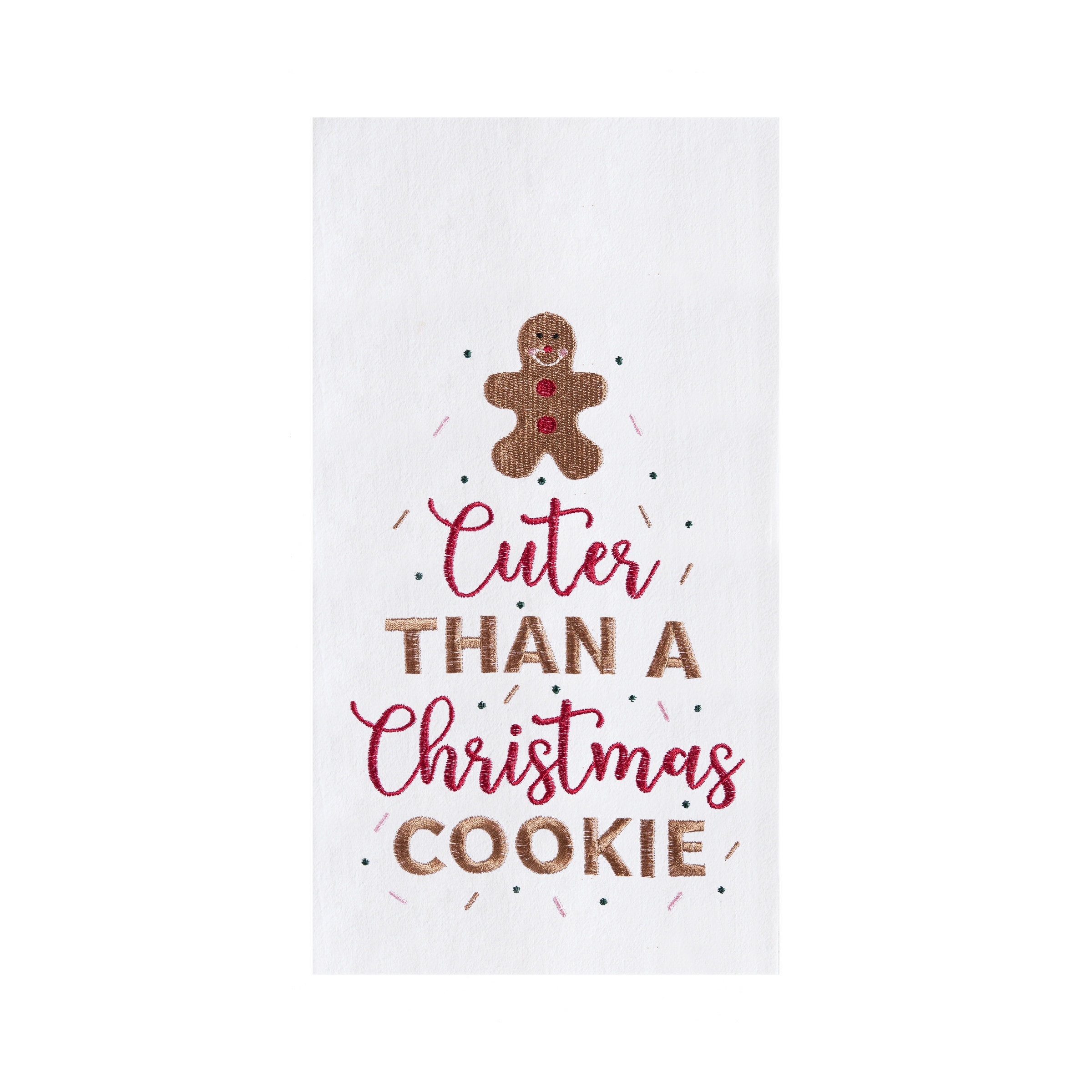 Cuter Than A Christmas Cookie Cotton Flour Sack Dishtowel