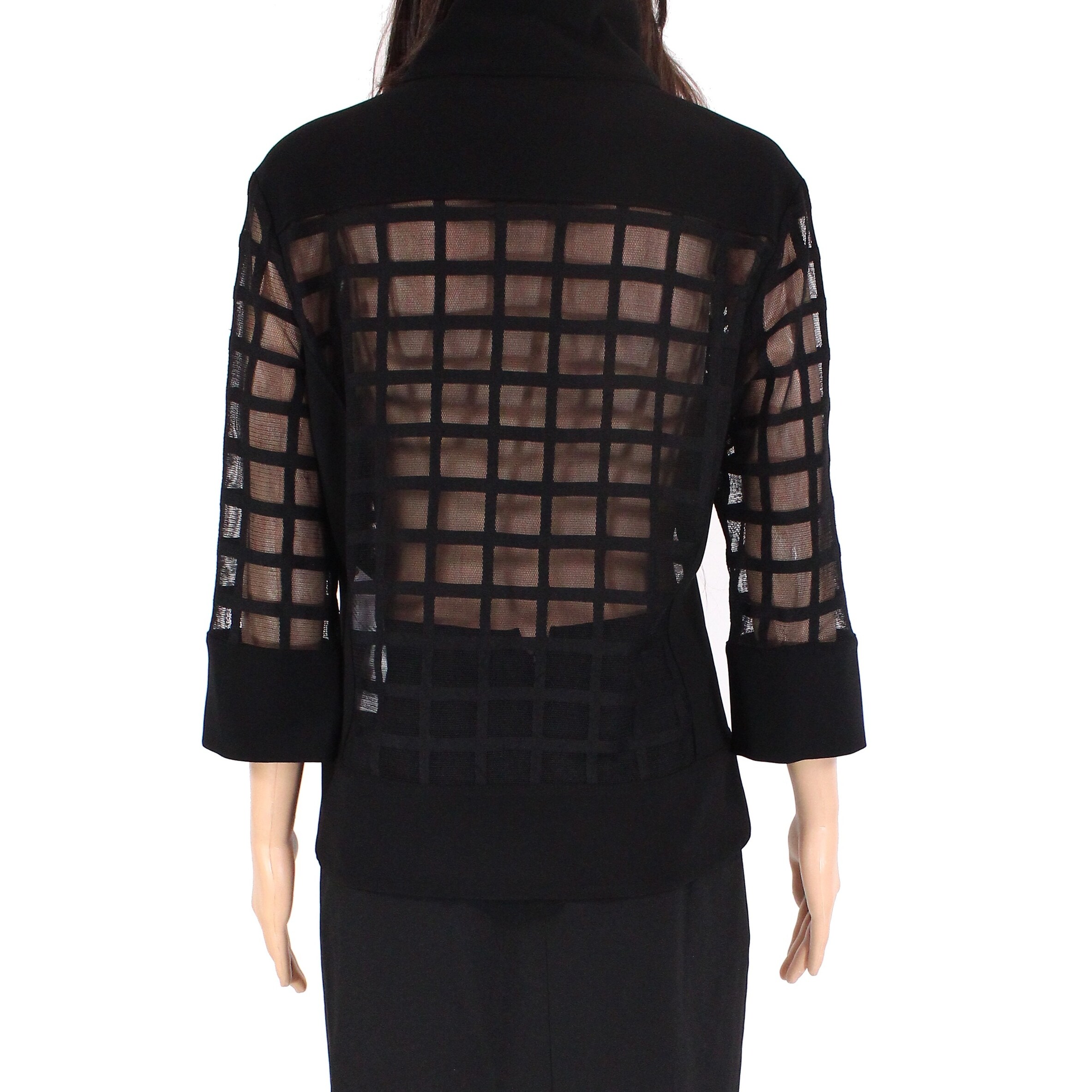 Shop Joseph Ribkoff Women S Jacket Black Size 12 Full Zip Mesh