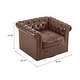 preview thumbnail 13 of 22, Christopher Knight Home - Chesterfield Swivel Club Chair with Deep Button Tufting and 360-Degree Rotation