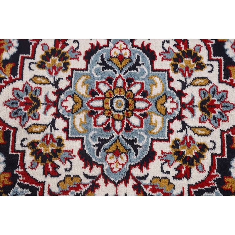 Red Floral Kashan Turkish Rug Machine-Made Carpet - 9'7" x 12'8"