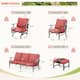 MAISON ARTS 6/7-Piece Patio Conversation Sets, Sofa Set with 2/4 x Single Chairs, 1 x 3-seater Sofa and Coffee Table/Ottomans