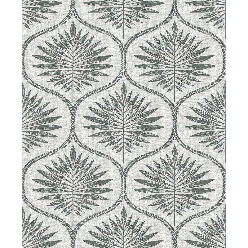 A-Street Prints Laurel Grey Ogee Wallpaper
