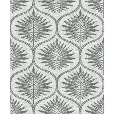 Nova, Laurel Grey Ogee Wallpaper