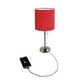 preview thumbnail 25 of 99, Porch & Den Custer Metal/ Fabric Lamp with Charging Outlet
