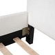 preview thumbnail 10 of 12, Full Upholstered Platform Bed with Cartoon Ears Headboard - Fun & Cozy