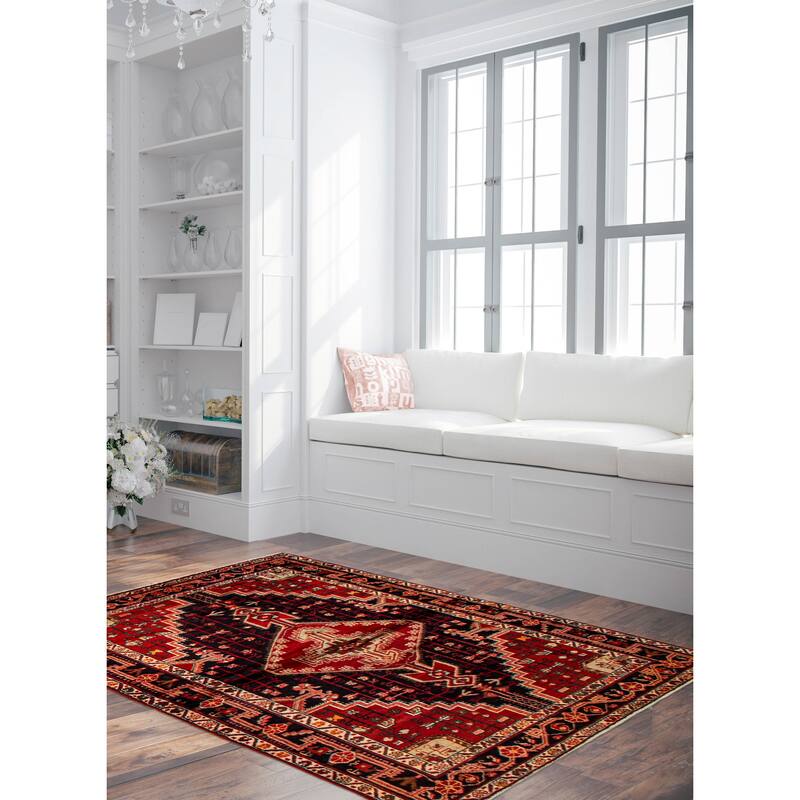 ECARPETGALLERY Hand-knotted Anadol Navy Wool Rug - 4'8 x 6'10