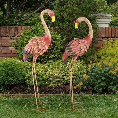 Garden Statues - Set of 2 Lawn Ornaments - Handcrafted Bird Decor - by Pure Garden
