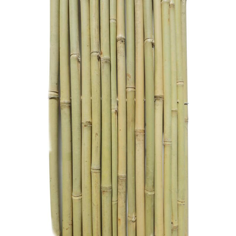 Agfabric 1 in. D x 8 ft.L Natural Bamboo Garden Fence With Hook Barrier Fence For Patio - H 3ft x L 8ft, D 1in