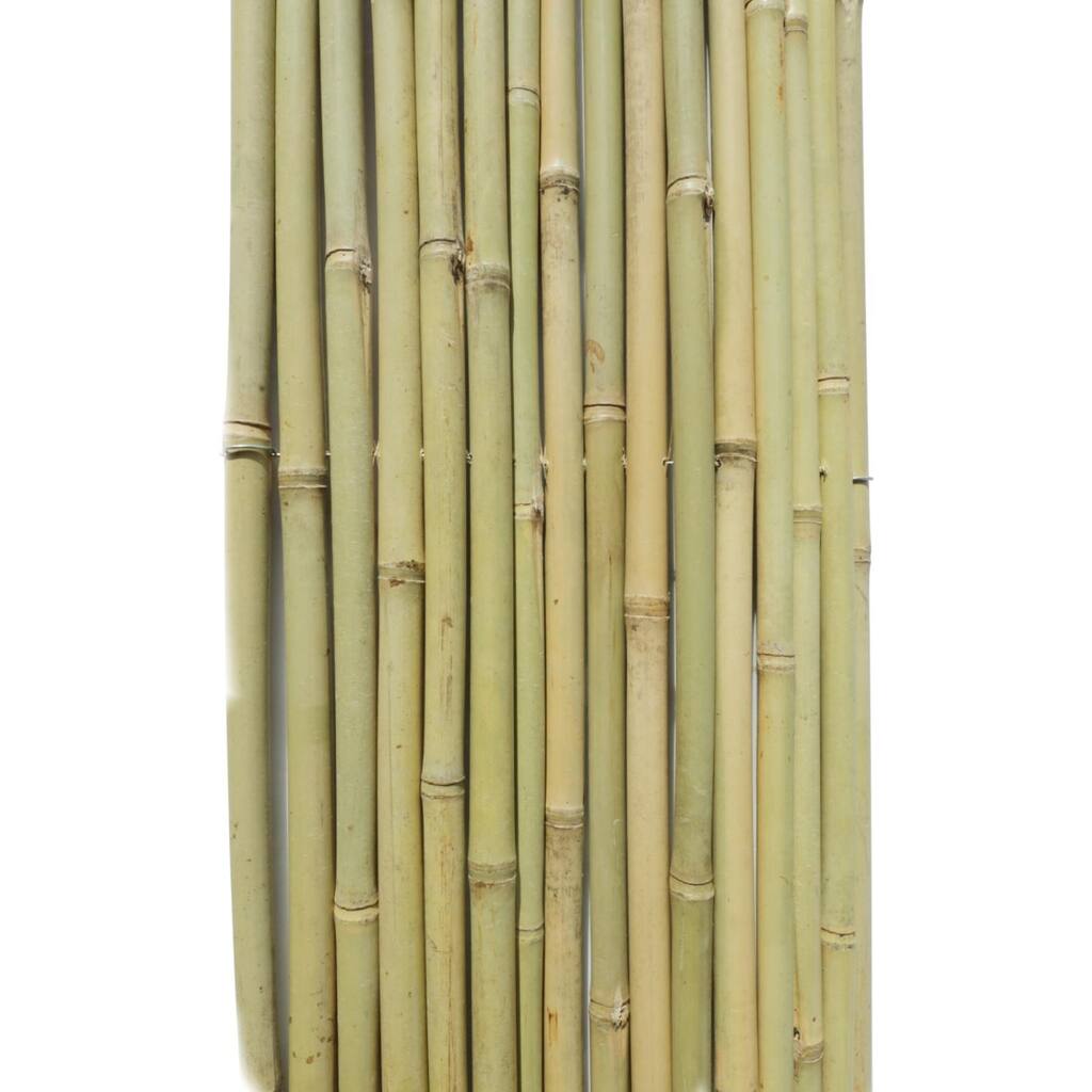 Agfabric 1 in. D x 8 ft.L Natural Bamboo Garden Fence With Hook Barrier Fence For Patio