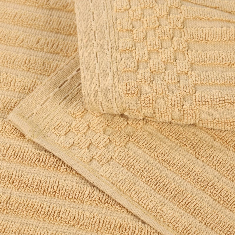 Superior Soho Ribbed Cotton 8-Piece Assorted Towel Set