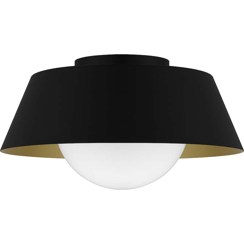 Damascus 1-Light Matte Black Flush Mount Light