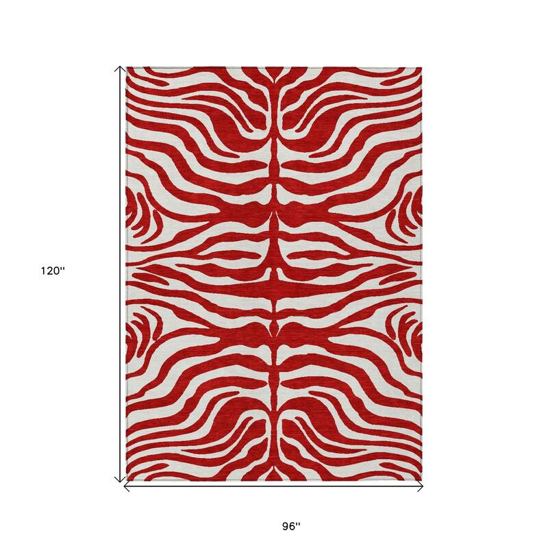 HomeRoots Animal Print Transitional Rectangle Outdoor Rug