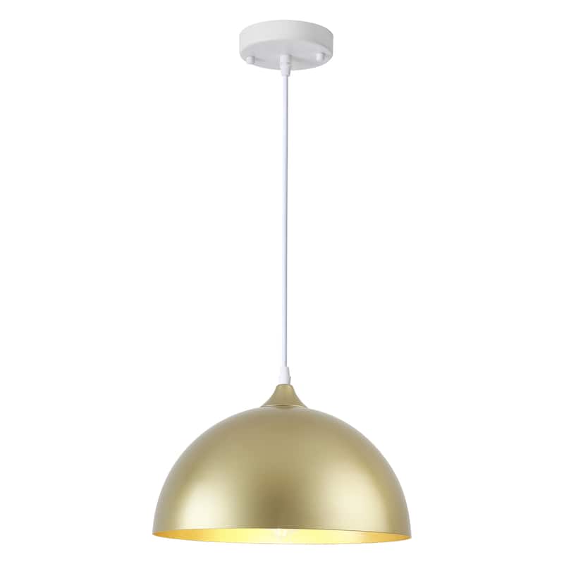 1-Light 11.81"W Metal Dome Pendant Ceiling Lights for Kitchen Island