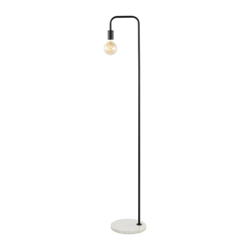 Haines 60" Minimalist Edison Metal/Marble Floor Lamp, Gold by JONATHAN Y