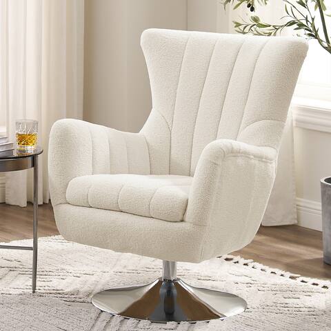 Art Leon Wing Back Swivel Accent Chair