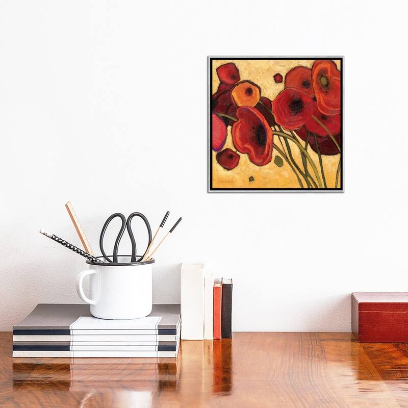 iCanvas "Poppies Wildly I " by Shirley Novak Framed