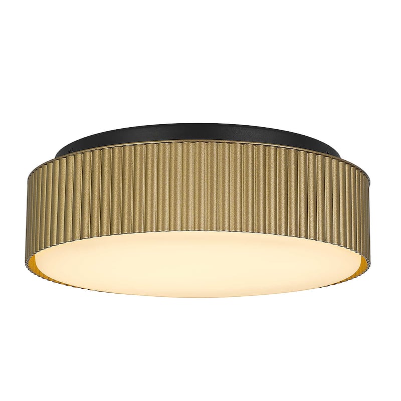 9 inch Brass LED Flush Mount - Antique Brass - Antique Brass