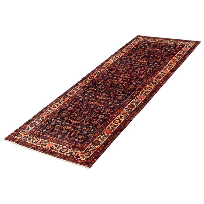 ECARPETGALLERY Hand-knotted Andelz Navy Wool Rug - 3'7 x 10'0