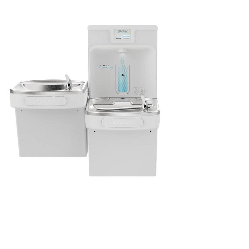 Elkay LZSTL8WS ezH2O Bi-Level Wall Mounted Drinking Fountain with