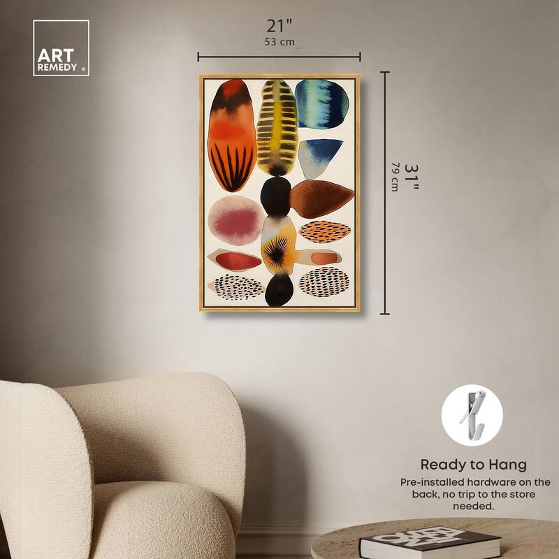 Assembled Pieces I Canvas by Art Remedy