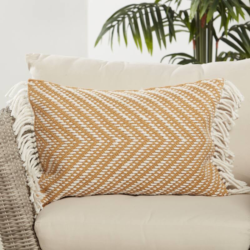 Austar Chevron Indoor/ Outdoor Lumbar Pillow