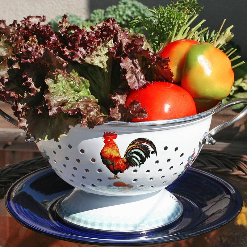 STP Goods 2.6 Qt Enameled High Quality Versatile Colander - 2.6Qt