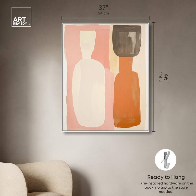 Pink Meets Clay II Canvas by Art Remedy