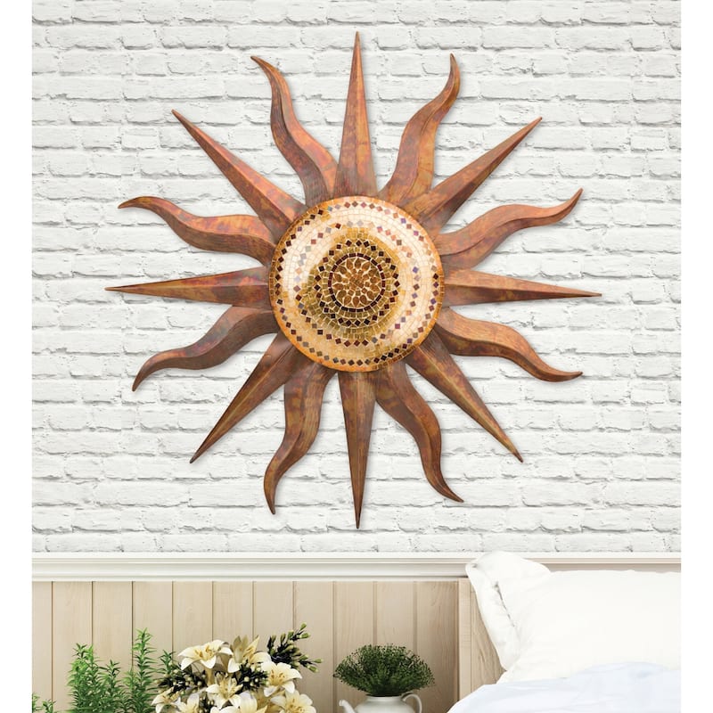 Rainbow Copper Sun Wall Decor 36