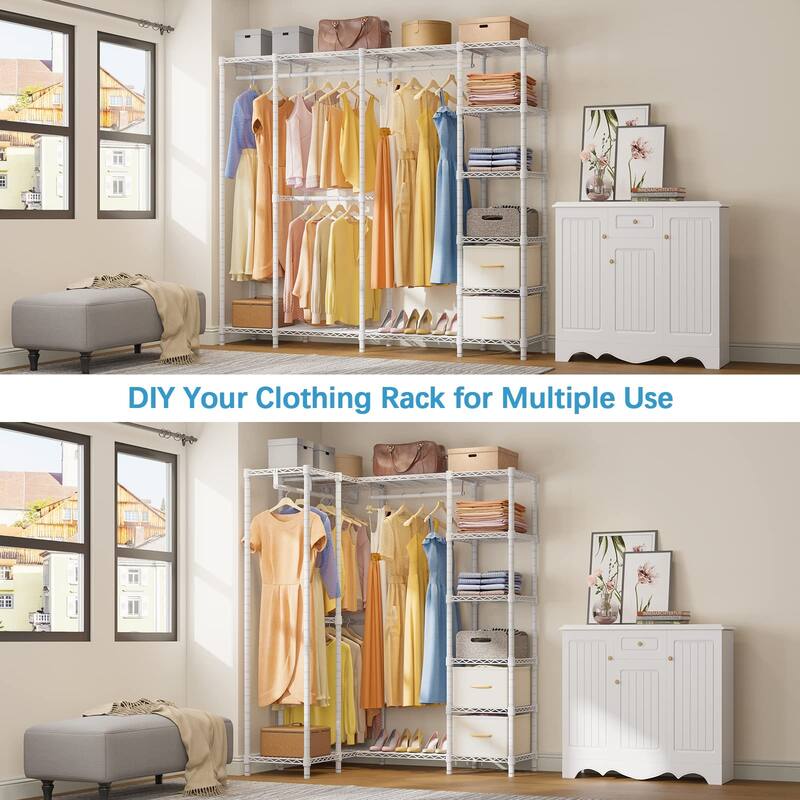 Garment Rack Clothing Rack for Hanging Clothes Rack with Wire ...