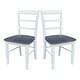 preview thumbnail 2 of 128, International Concepts Solid Wood Madrid Ladderback Chairs, Set of 2 - N/A