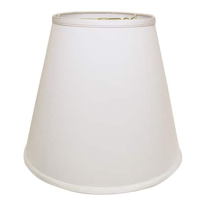 Cloth & Wire Slant Extra Deep Empire Hardback Lampshade with Washer Fitter, White
