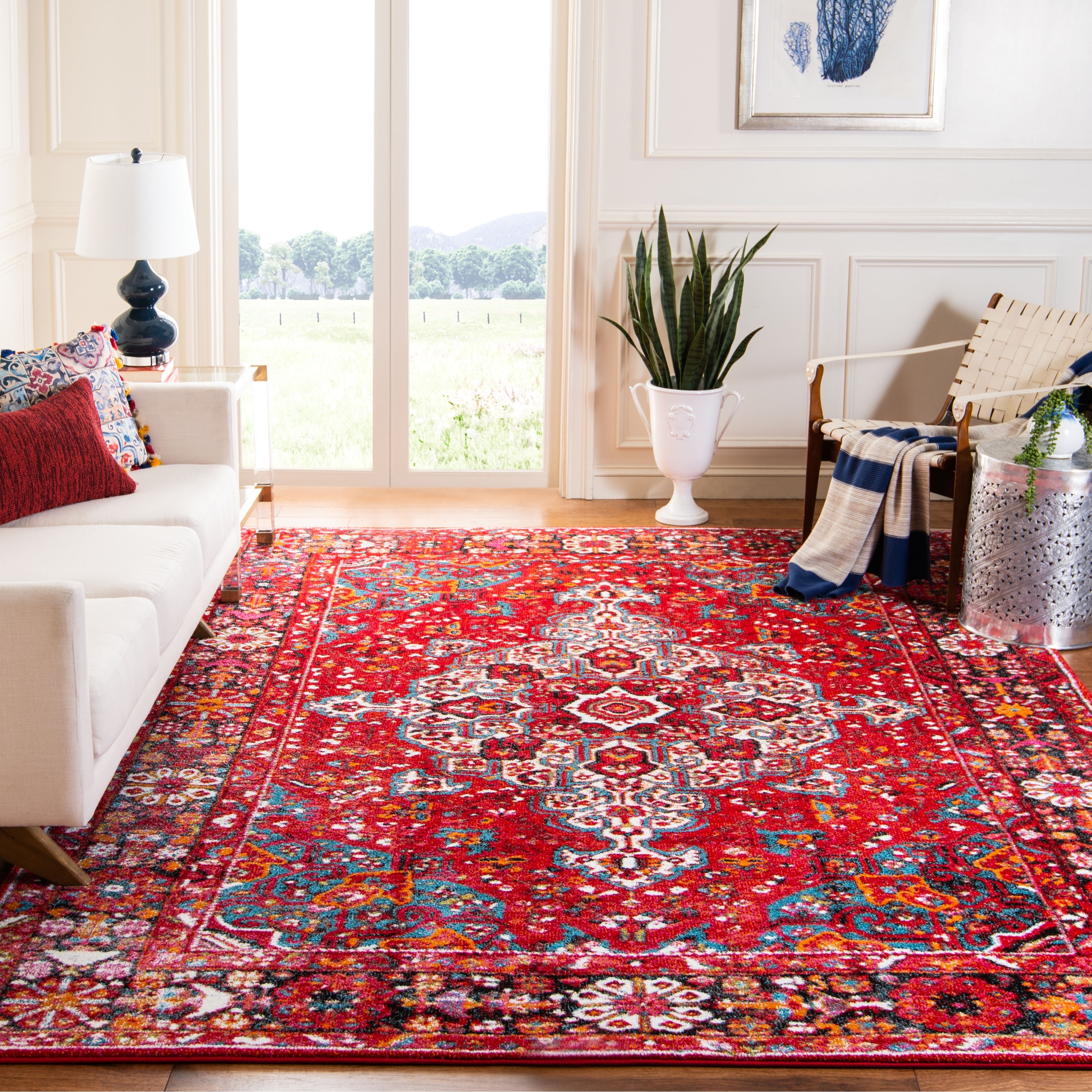 オランダ Vintage Rug【Red】 120 x 80 cm SAFAVIEH-Vintage-Hamadan-