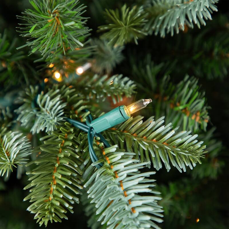 Real Touch™️Pre-Lit Full Blue Spruce Artificial Christmas Tree - 9' - Clear - 9 Foot