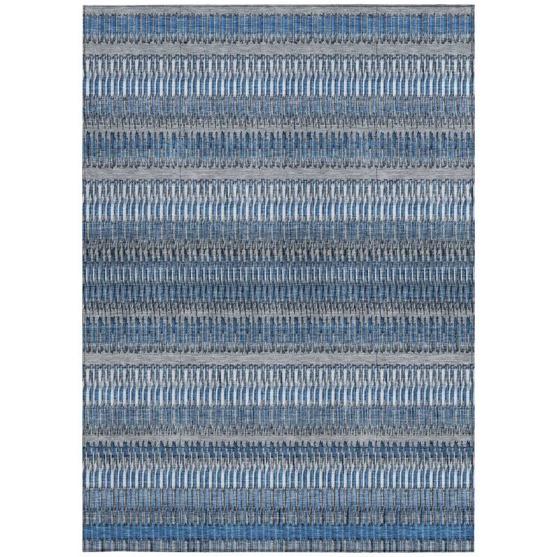HomeRoots Striped Transitional Rectangle Outdoor Rug