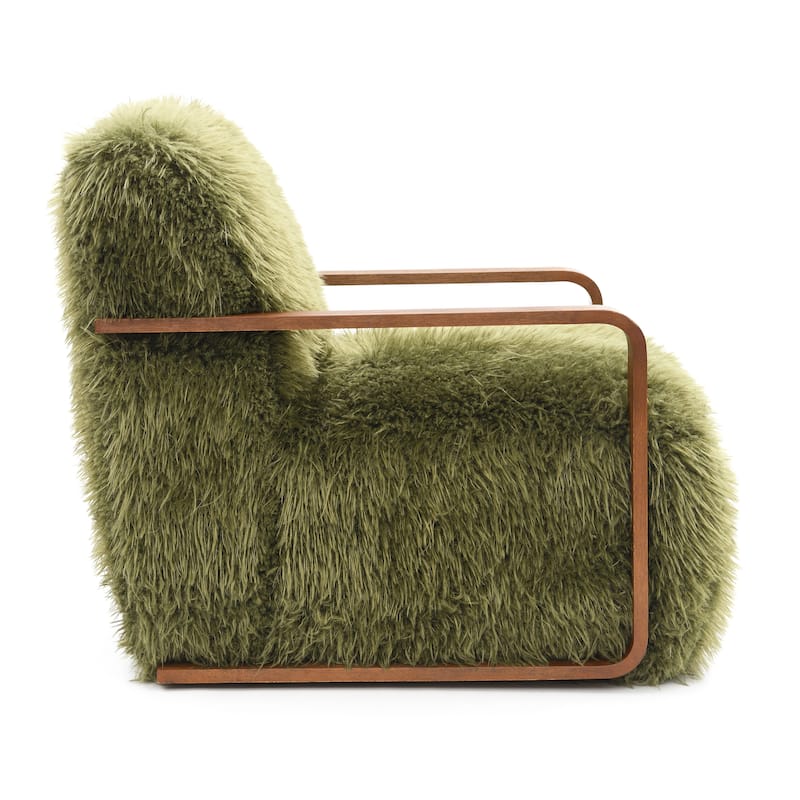 Furniture of America Neyra Modern 28-inch Faux Fur Accent Arm Chair