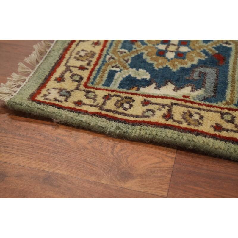Hand-knotted Transitional Wool Carpet Green Oushak Rug Floral Oriental Area Rug - 19' 9'' X 7' 11''